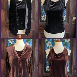 Vintage circa 1980's camisole and vest set